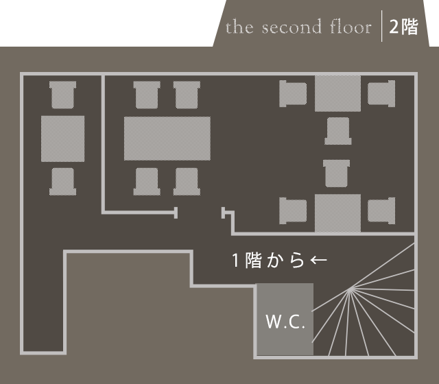 the second floor 2階